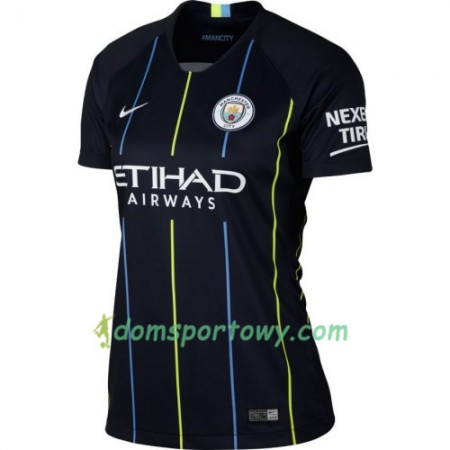 Koszulka Manchester City Damska Wyjazdowe Koszulki Piłkarskie 2018-2019 Krótki Rękaw